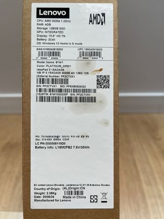 Lenovo IdeaPad 3 15ADA05 AMD 3020e/4GB/128GB SSD