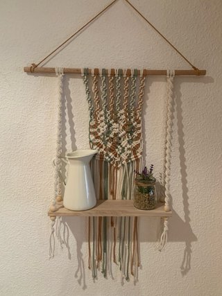 Tapiz estante de macrame