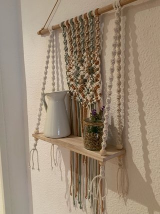 Tapiz estante de macrame
