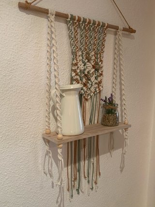 Tapiz estante de macrame