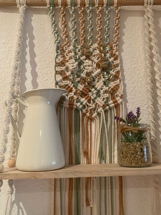 Tapiz estante de macrame