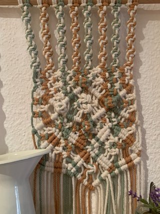 Tapiz estante de macrame