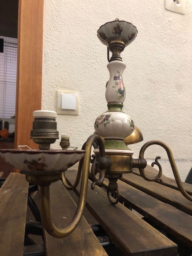 Lampara Porcelana Techo