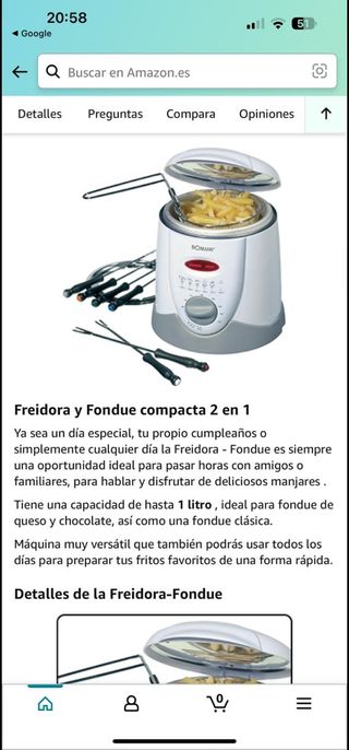 Freidora multifuncion