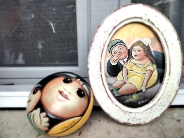 Set 2 articoli stile shabby Italia vintage