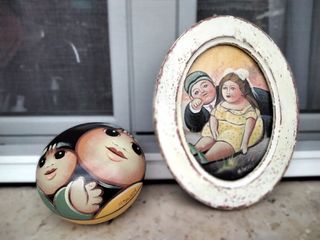 Set 2 articoli stile shabby Italia vintage 