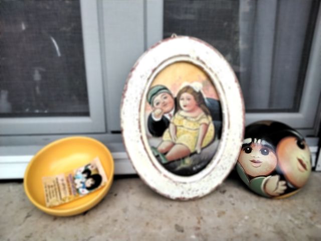 Set 2 articoli stile shabby Italia vintage