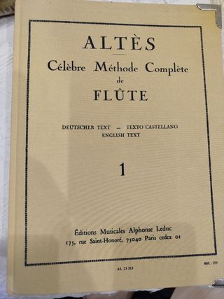 Libro de música flauta travesera