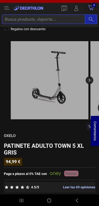 Patinete adulto town 5 XL oxelo Decathlon