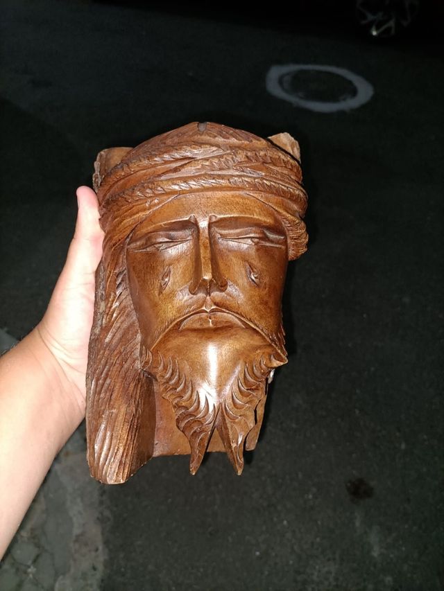 Busto de madera cristo 