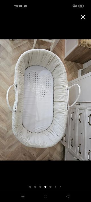 Minicuna moises capazo mimbre bebe nature