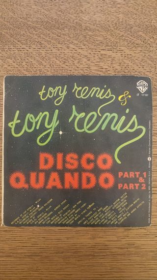 Disco 45 giri di Tony Renis "Disco Quando"