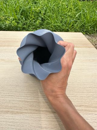 Vaso decorazione grigio