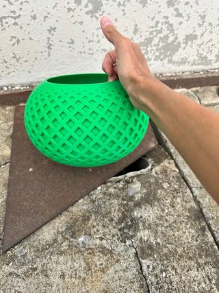 Vaso decorazione verde fluo