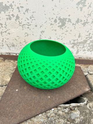 Vaso decorazione verde fluo