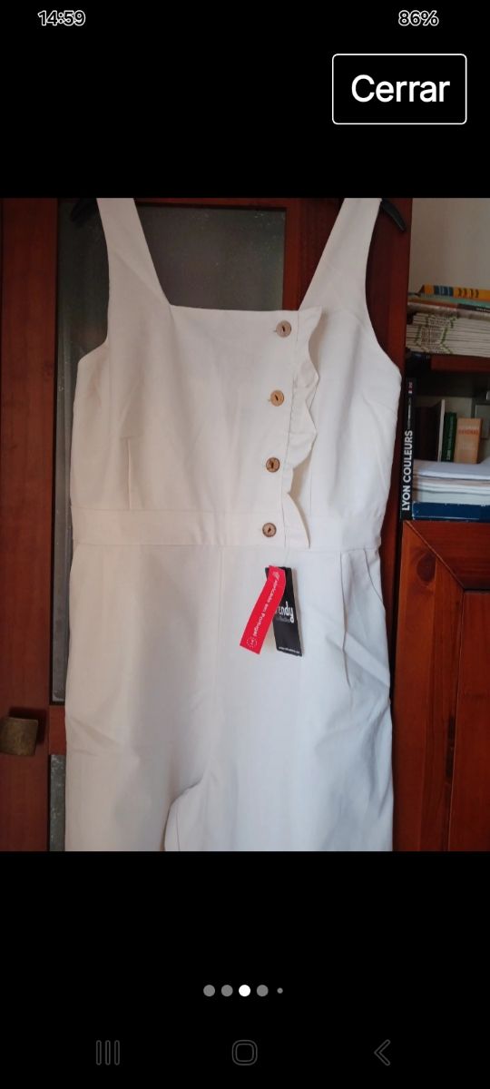 Mono blanco largo 44