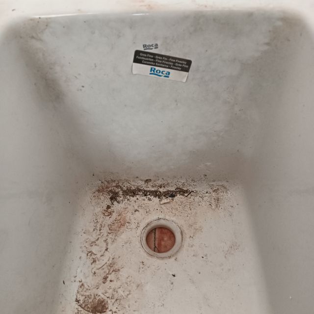 Sanitarios; WC.; Lavabo de pie y Fregadero