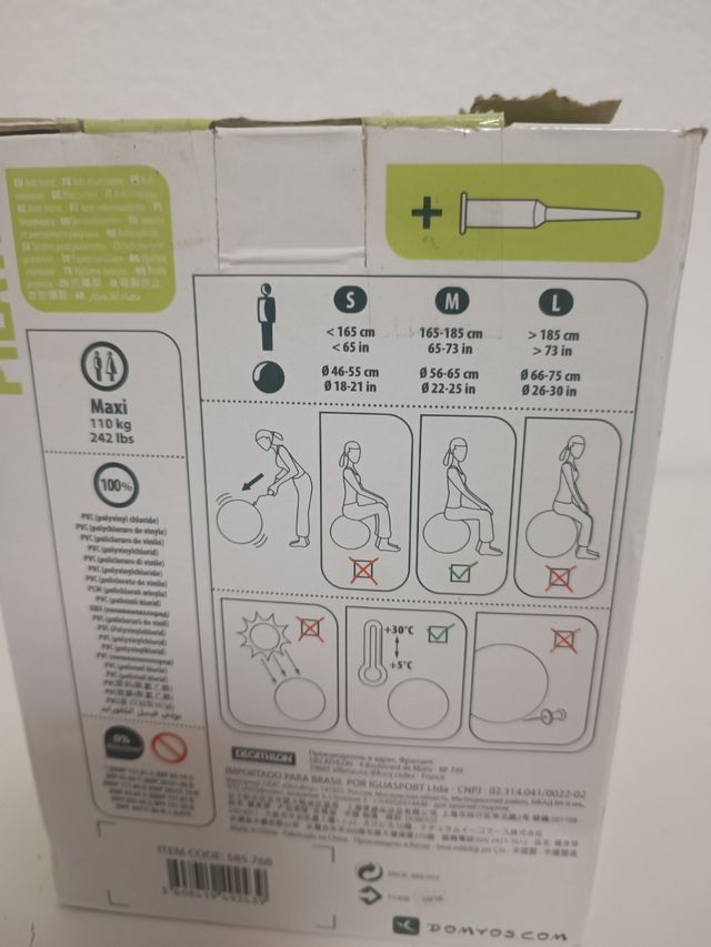Pelota pilates/embarazo Decathlon