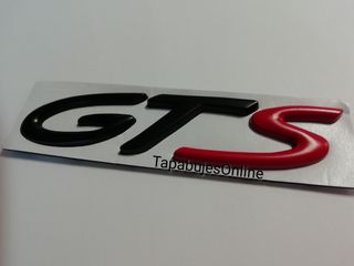 EMBLEMA LOGOTIPO GTS NEGRO ROJO PARA PORSCHE