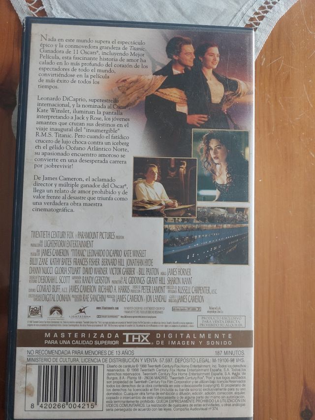 Película en VHS Titanic