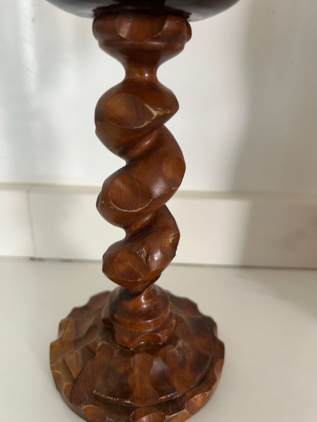 Cirio de madera y cristal