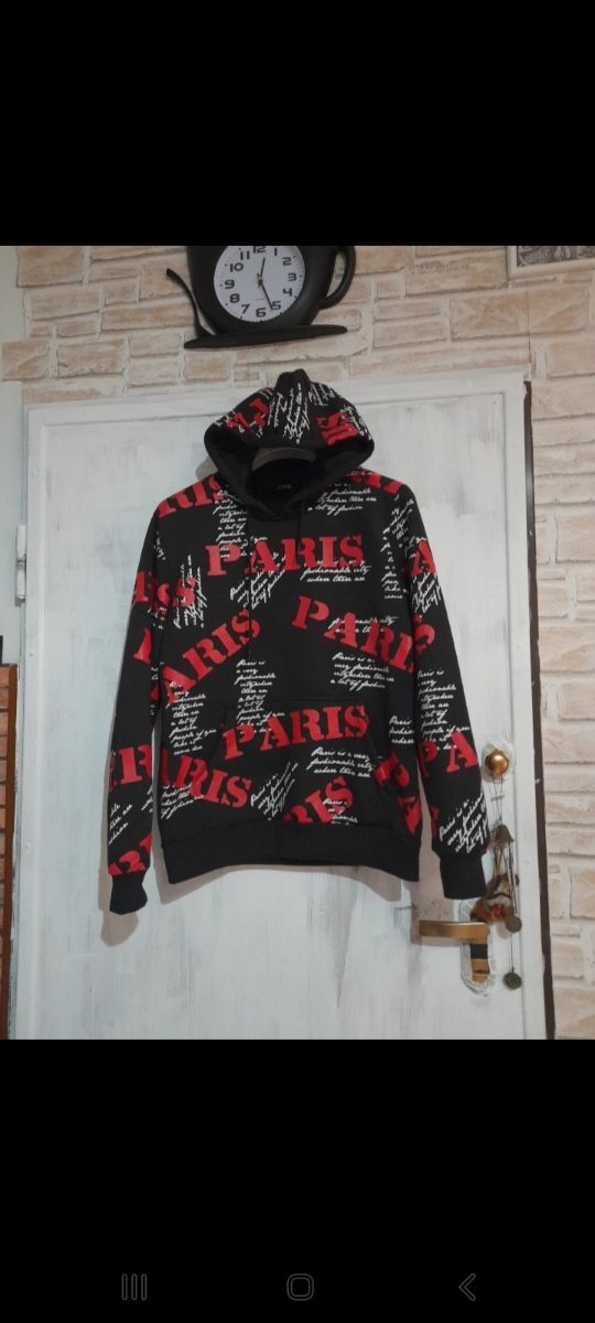 Felpa con cappuccio e scritte