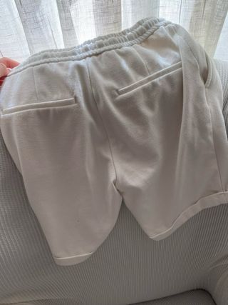 Pantalon Chandal Corto Blanco