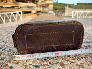 Antigua funda dura de arma escopeta o fusil