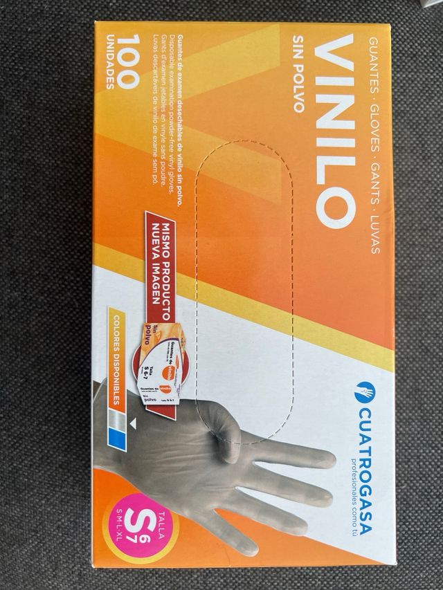 Guantes vinilo Sin polvo talla s transparentes