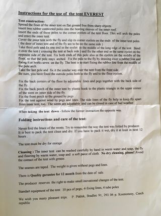 Tenda Everest - Bradlec República Checa