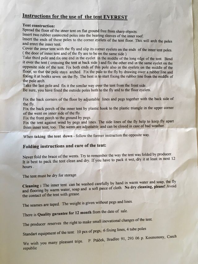 Tenda Everest - Bradlec República Checa