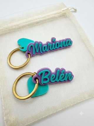 Llaveros con nombre personalizados