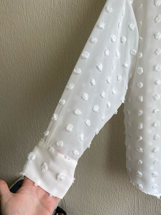 Camisa blanca bordada - zara