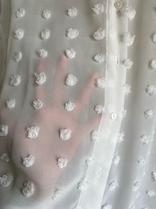 Camisa blanca bordada - zara