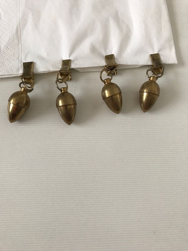 4 plomos de latón macizo para cortinas