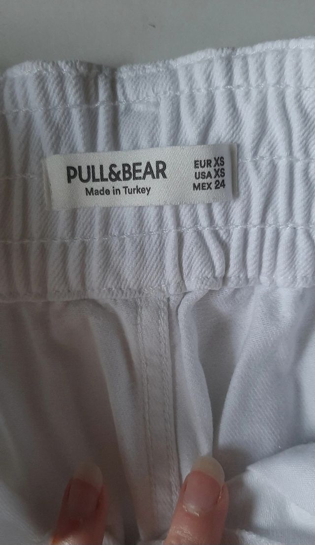 Minigonna in jeans bianca a vita alta