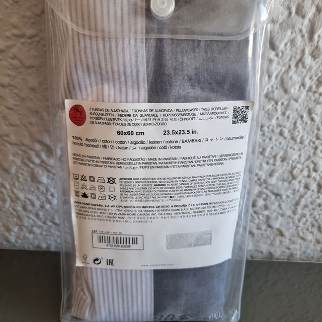 2 fundas de almohada Zara Home