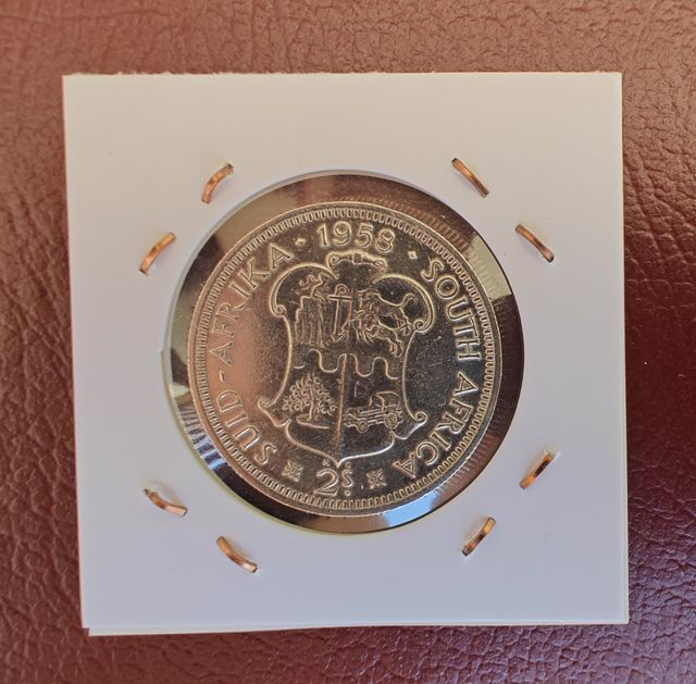 2 Shilling 1958 Sudafrica de Plata