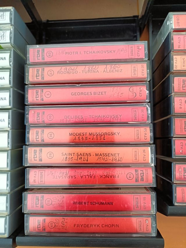 Organizadores y cintas de cassette