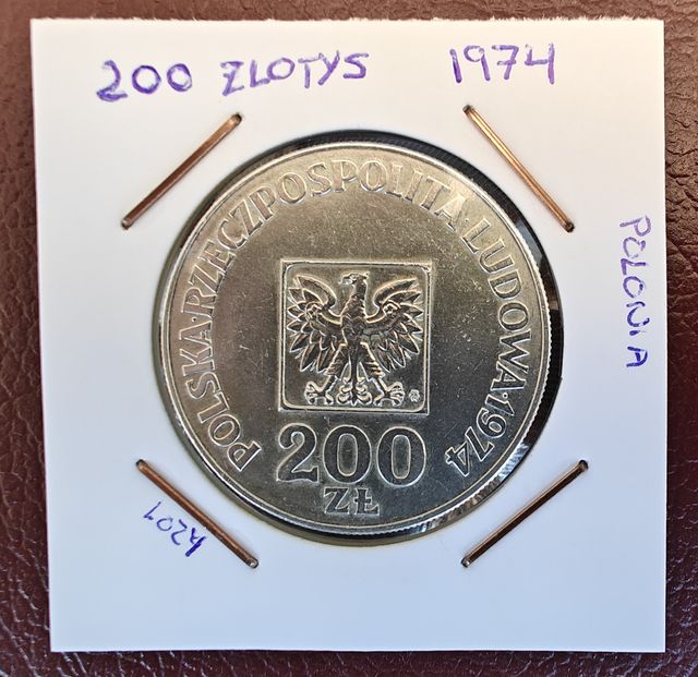 200 Zlotych 1974 Polonia Plata