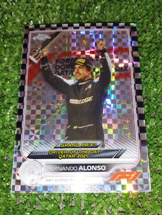 Chrome F1 Alonso checker flag