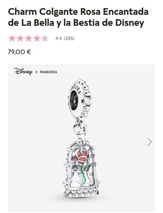 Charm pandora Rosa encantada