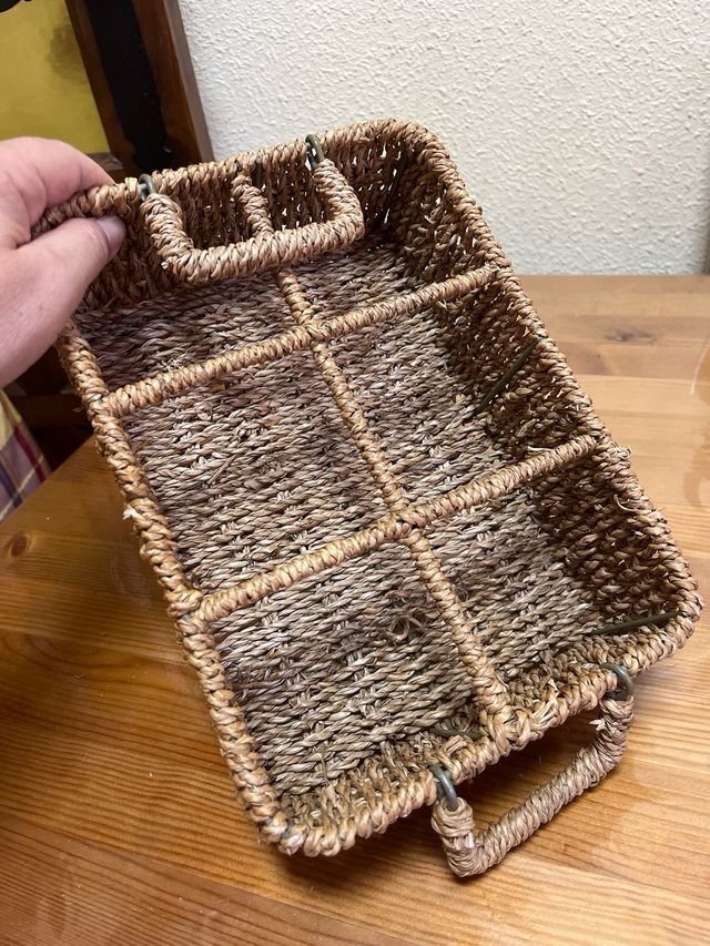 Cesto mimbre tipo botellero