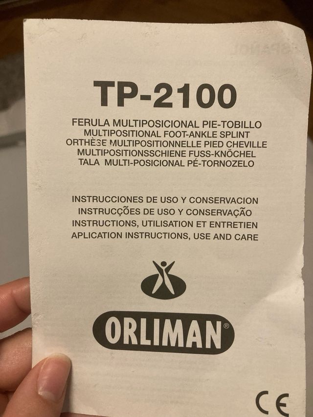 Férula multiposicional pie-tobillo TP 2100