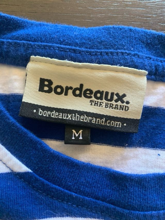 Camiseta Bordeaux marinera rayas azules M