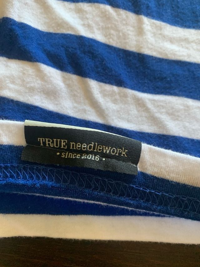 Camiseta Bordeaux marinera rayas azules M