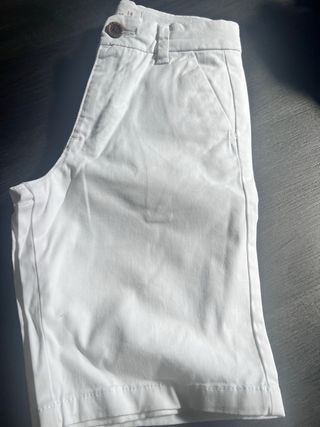 Pantalon corto blanco para niño 7-8 años