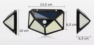 4 Faretti 100 Led Energia Solare Sensore Movimento