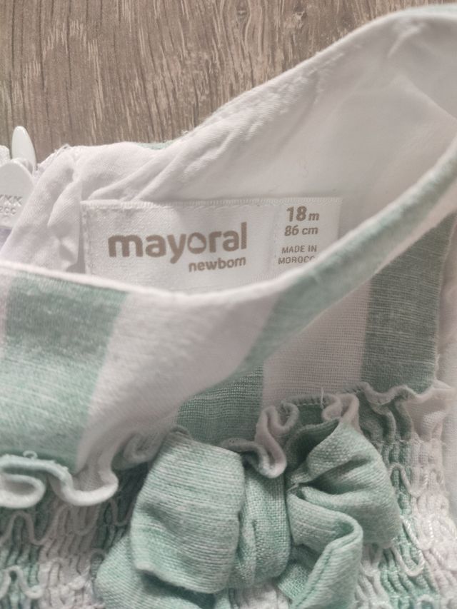 VESTIDO VERDE MAYORAL 12-18 MESES