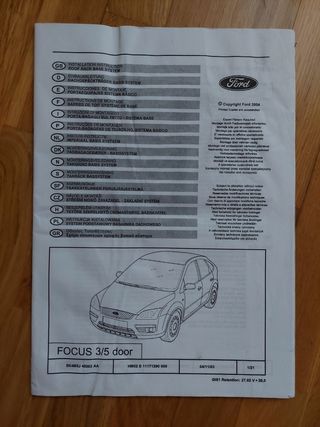 Portaequipajes Ford Focus 3/5 puertas